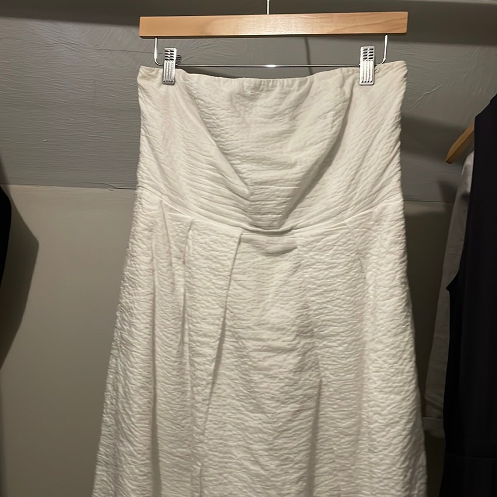 JCrew White Strapless Dress